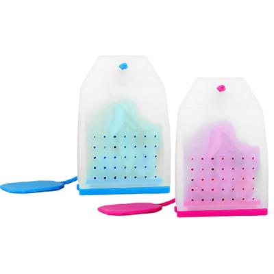 2 Stück Silikon Tee Siebe Teebeutelform Loseblatt Maschen Teeinfuser für Zuhause Büro Küche