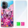 Etui Do Honor X7D / 400 Smart Obudowa Foto Case Plecki Motyl + Szkło 9H