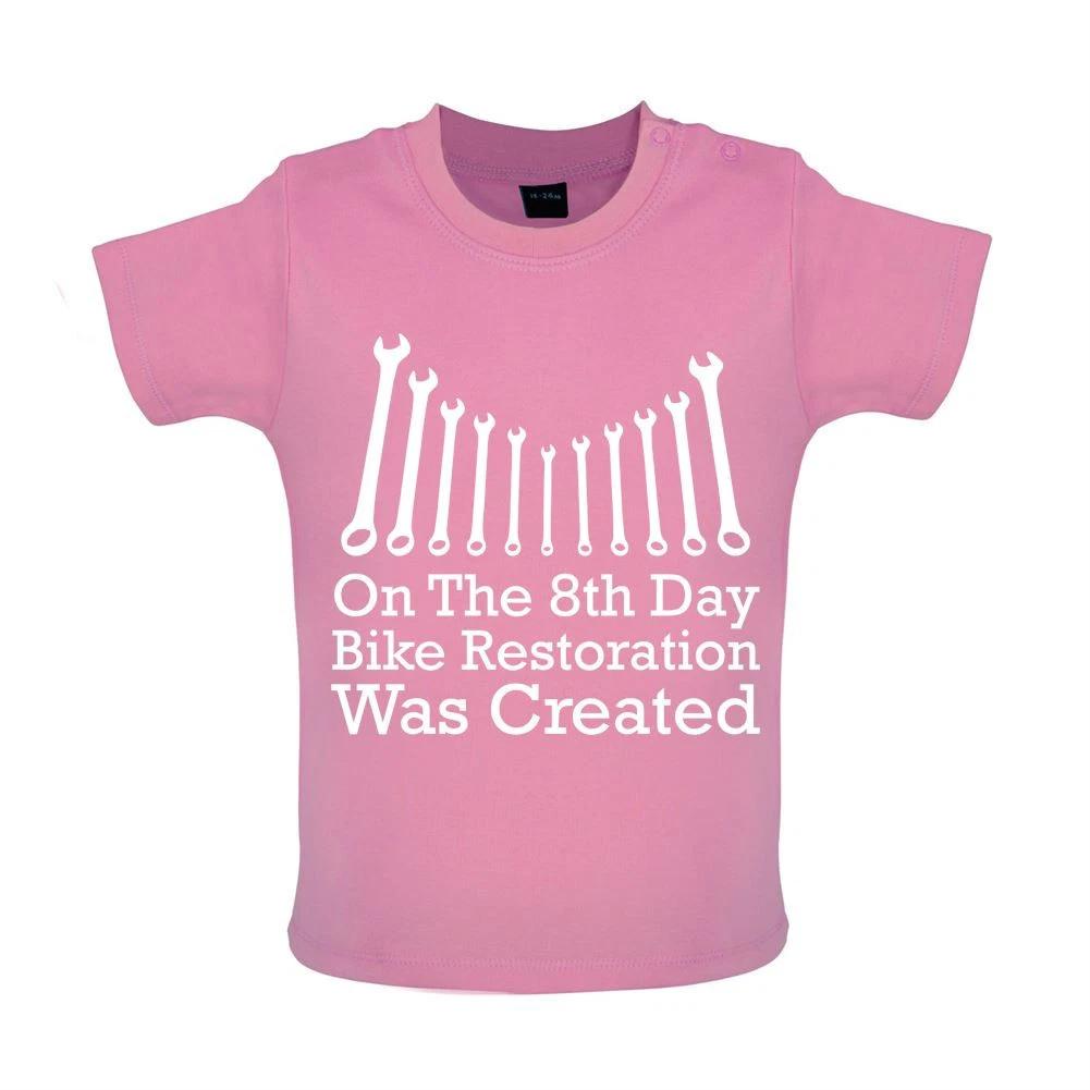 On The 8th Day Bike Restoration - Kids Baby Kids Boys Girls Unisex T-Shirt / Bodysuit - Cycling 110