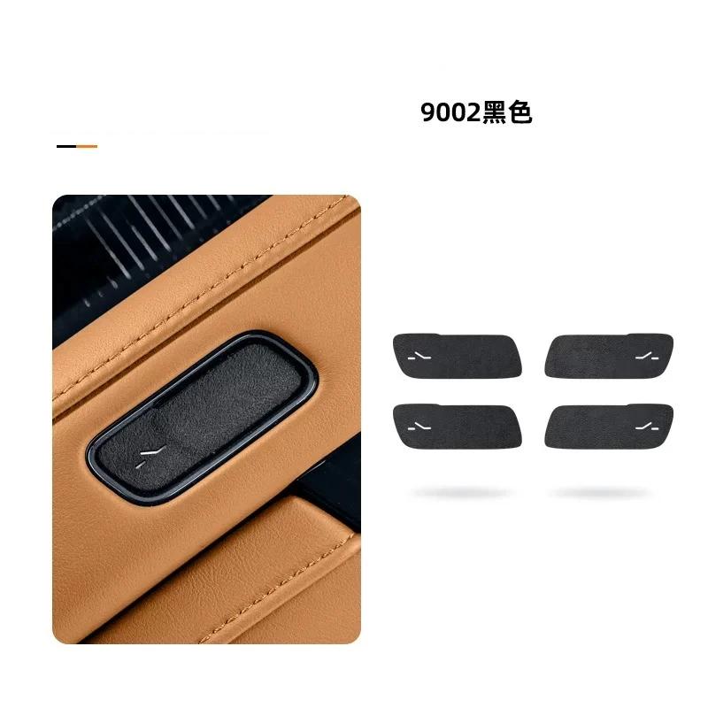 Italian Suede Interior Stickers for ZEEKR 9X 2025 2026 Car Door Window Lift Decal Air Outlet Frame Trim Strip Center Dash Panel