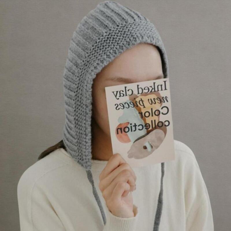 Women's Fall/Winter Knit Strap Balaclava Hat