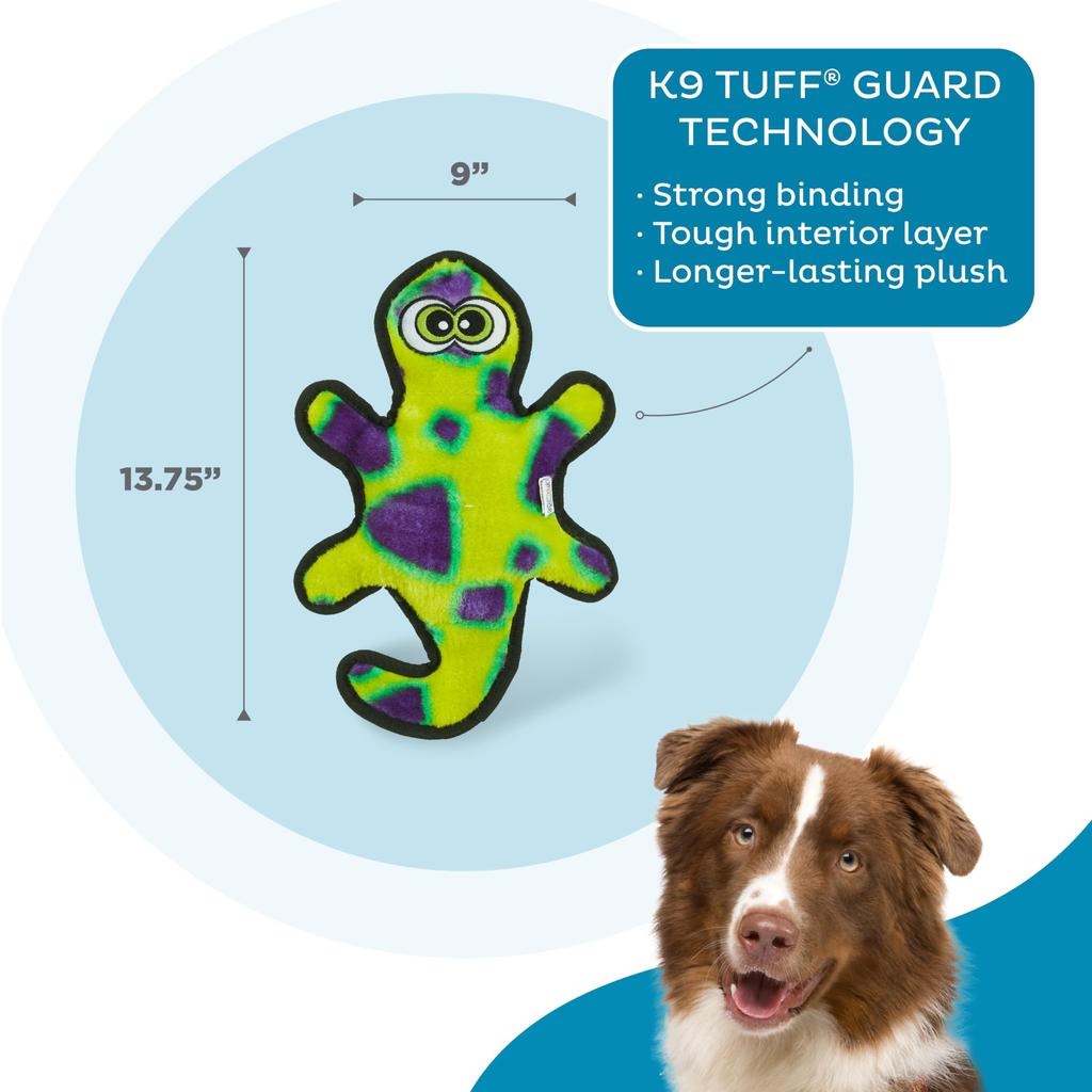 Outward Hound Dog Invincible Gecko Dog Toy Dog Toy Pet Toy (Outward Hound) (2 Squeakers) (Yellow/Green)