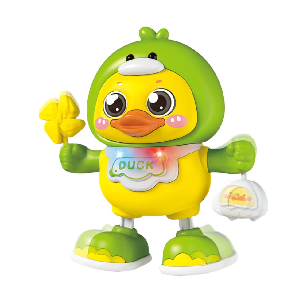 

Crawling Training Electric Duck Toy Cute Shape Singing Dancing Toy Dancing Duck Toy Children Gift зелений