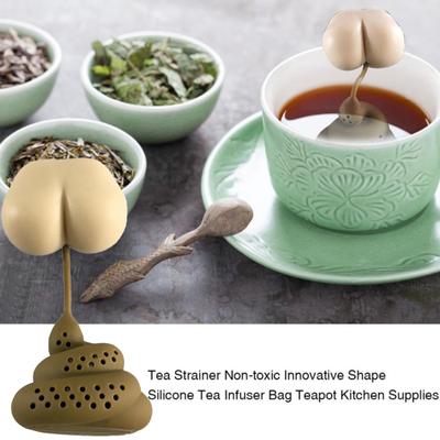 Poo Stuhlgang Sieb Filter Form Silikon Tee Trick Infuser Streich Requisiten Getränk