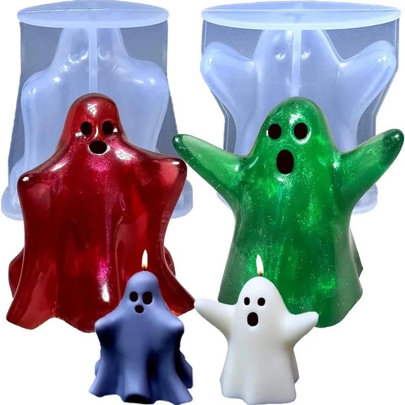 DIY Skull Pumpkin Candle Silicone Molds Halloween Ghost Plaster Resin Cast Crafts Cement Mold Handmade Soap Mould Holiday Gift