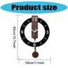 Acrylic Wall Clock with Pendulum Quiet Quartzs Arabic Numerals Hanging Swing Clock Living Room Decorative Use