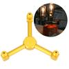 3 in 1 Aluminum Alloy Gas Lantern Splitter Outdoor Camping Stove Gas Cylinder Adapter (Gold)