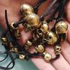 Motorcycle Rear View Mirror Decoration Skull Themed Bells Keychain Hangings Accessory Suitable For Good Luck Safe Riding