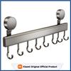 2026 Wall-mounted Kitchen Rack Space Aluminum Wall Multi-function Row Hook Removable Powerful Vacuum Suction Cup Hook Hole-free