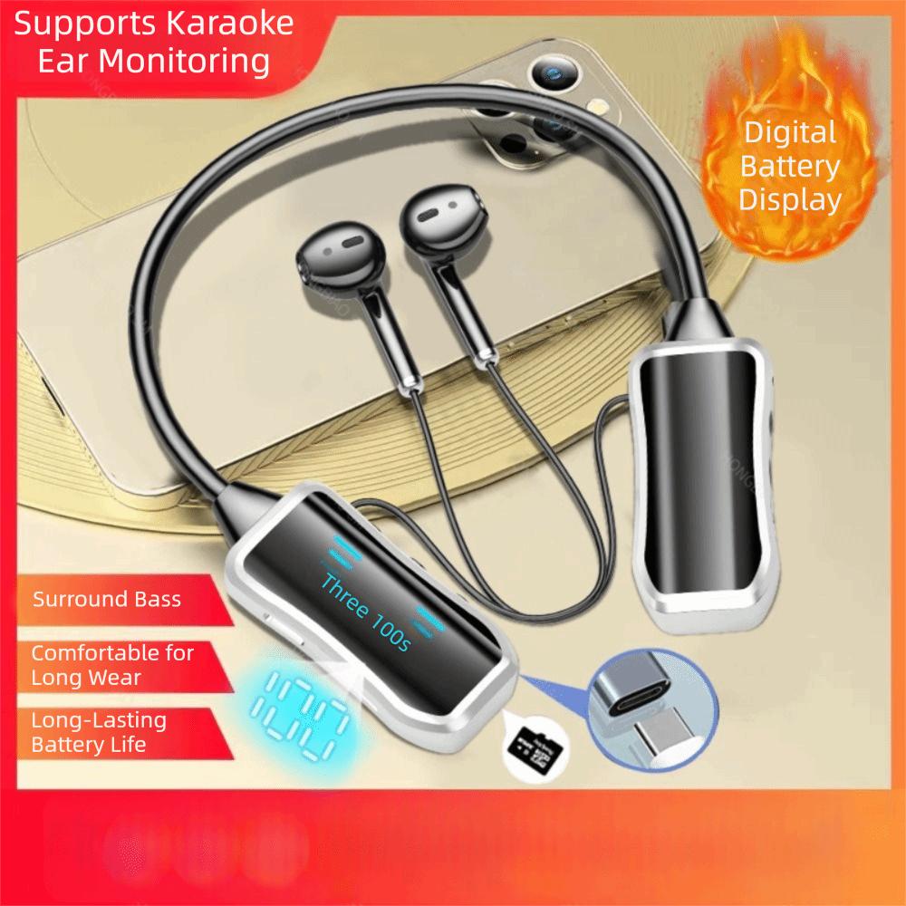 LED Display Neckband Headset Stereo Sound Bluetooth Earphone New In Ear Headset Gamer