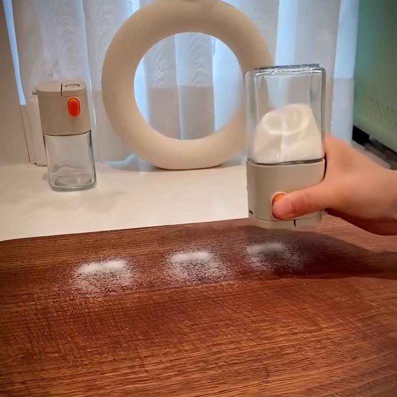 Glass Salt Dispenser: Salt Storage Unit,Kitchen Spice Distributor,Evenly Sprinkles Salt And Pepper,Waterproof And Durable,Perfect for Home Kitchen Use