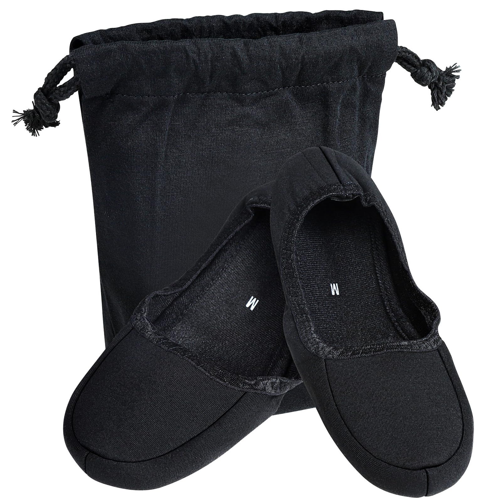 

[мудзина] Женские портативные тапочки, Складные, Портативные, Моющиеся, Простые, Черные, Идеально подходят для путешествий и школы