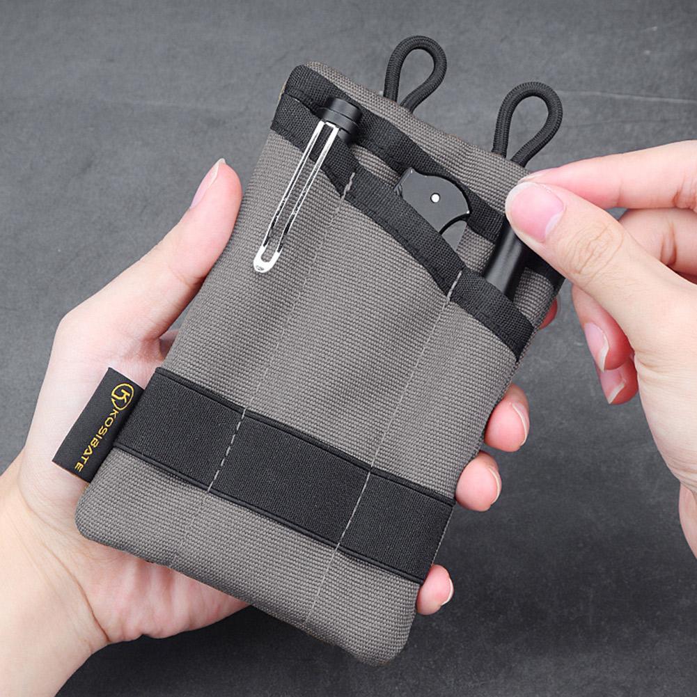 Portable Compact Pocket Organizer Pouch Wear-resistant Bag for Camping Hiking Mountaineering Outdoor Sports Purse