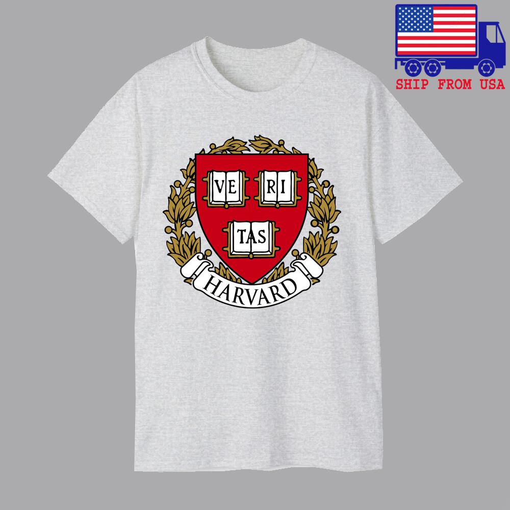 Harvard University College Men#039;s Grey Size S5XL Unisex T-Shirt XXL