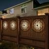 Solar Mandala Wall Lamp Outdoor Led Waterproof Fence Lamp For Garden Lawn Estate Porch Corridor Courtyard Decoration Wall Light