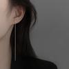 Bean Pearl Ear Thread Trendy Slim Face Round Stud Earrings Simple Temperament Summer Jewelry