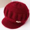 Autumn and winter old man hat knitted warm mother hat medium old plush thickened wool basin hat old lady hat