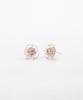 Ordor Natural Stone Clear Quartz Flower Earrings