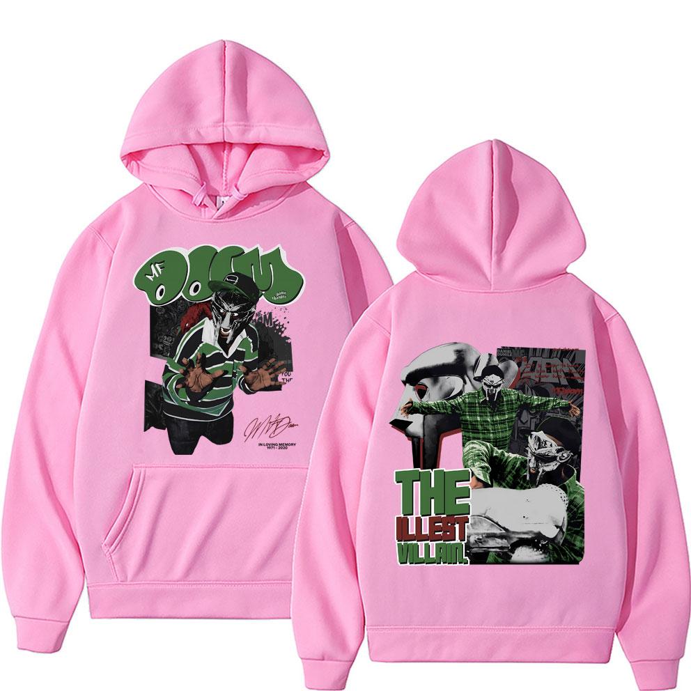 Madvillainy Men's The Illest Villains Dupla Face Hoodie  Classic Simple Oversized Hip Hop Moletons Rapper MF Doom Moda Masculina