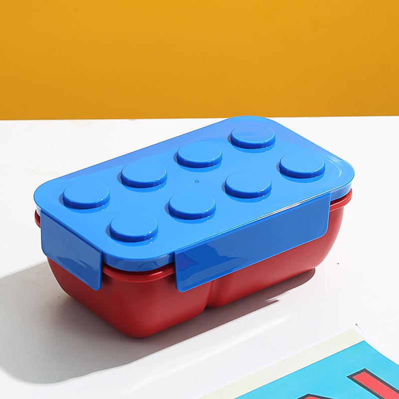 Cross-border DIY Building Blocks Microwaveable Lunch & Picnic Bento Box for Kids