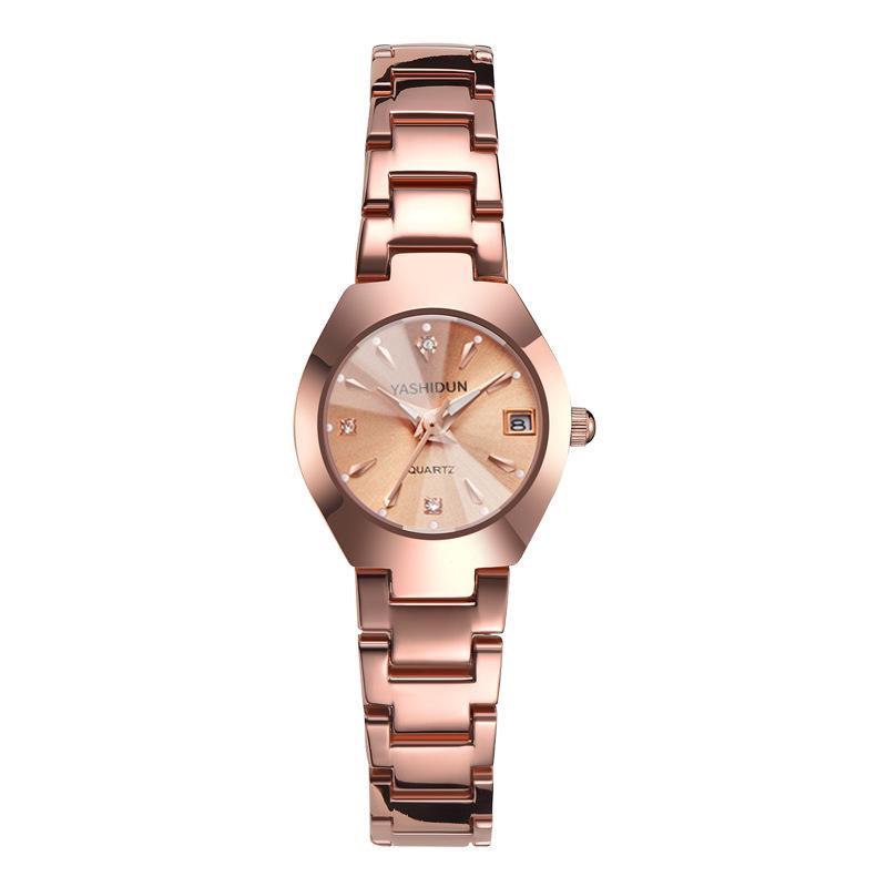 Unisex Luminous Quartz Watch: Fashionable Steel Band, Waterproof, Suitable for Students & Couples