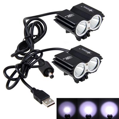 Su Geçirmez USB Bisiklet Işığı 8000LM LED Ön Bisiklet Farı Bisiklet Sürmek İçin Çift Lamba Pilsiz