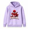 Kids Boys Girls Casual Pullover Hoodie, Cool Spider Graphic Printed Long Sleeve Soft Hooded Sweatshirt for Daily Wear Outdoor Activities Autumn Winter