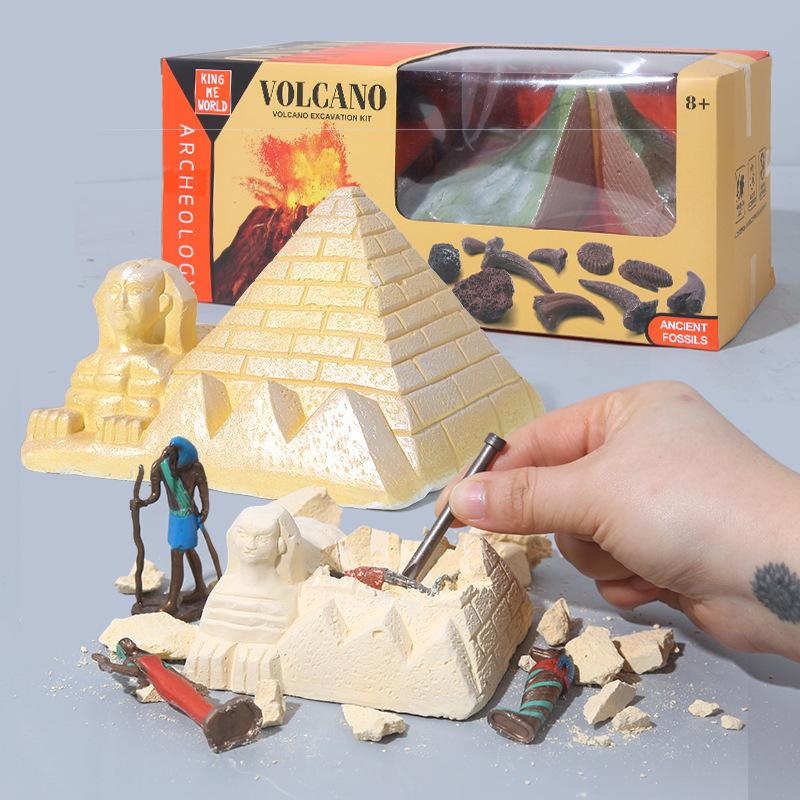 Ancient Egypt Archaeological Dig Kit: Pyramid Fossil Treasure Hunt Toys for Kids