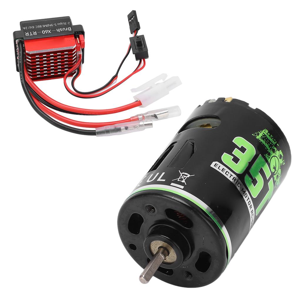 Brushed Motor 540 High Torsion Low Noise Dual Operation Mode Low Voltage Protection Brushed Motor 360A ESC for RC SUV35T
