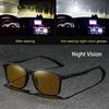 Fashion Vintage Square Frame Unisex Night Vision Glasses Anti Glare UV400 Eyewear Reduce Visual Fatigue