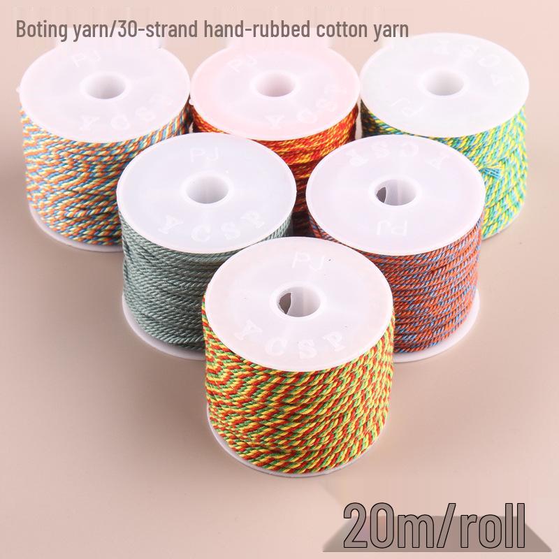 Hand-Twisted Cotton Thread: Tibetan Star Moon Bodhi Bracelet Weaving String.
