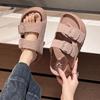 Chinelos de Salto Alto para Mulheres - Novo Estilo, Versátil, Que Aumenta a Altura, Calçados Casuais de Praia, Sandálias