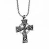 Double Sword Pirate Titanium Steel Pendant Vintage Halloween Skull Ghost Head Anchor Stainless Steel Necklace