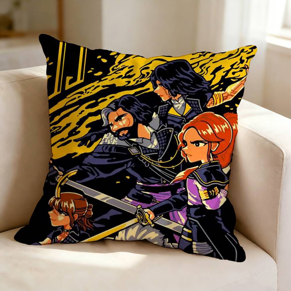 Game CClair OObscur EExpedition Square DoubleSided printed Pillow Case Bedroom Bedside Pillow Sofa Cushion Cover