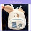 Soft Plush Dog Student Backpack With Breathable Straps For School And Travel