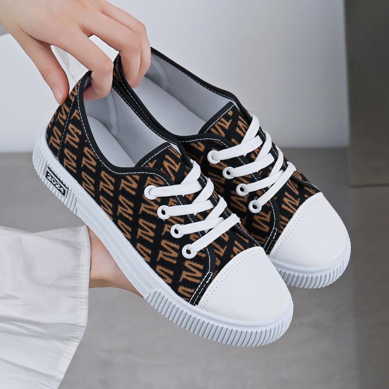 canvas shoes women's new versatile board shoes breathable fashion casual sports shoes comfortable wear-resistant single shoes women