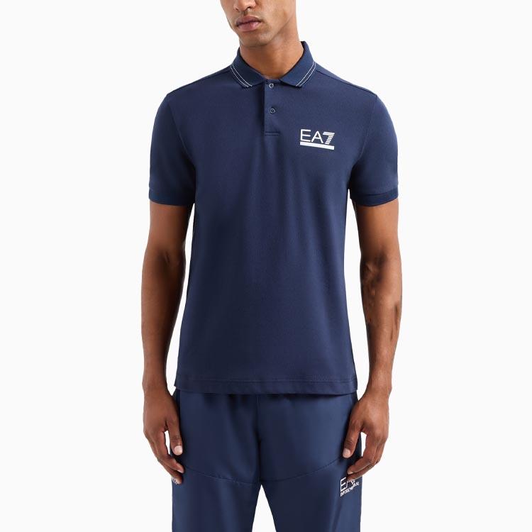 Emporio Armani EA7 SS24 Polo Shirt Men's Navy Blue 3DPF25-PJ04Z-1554