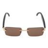 Real Time Translation Glasses Smart Bluetooth Translator Sunglasses Support for GPT DeepSeek Model Gold Brown