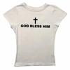 European and American Style T-shirt Summer New Letter Street Trend Short Slim Women's Clothing Wholesale