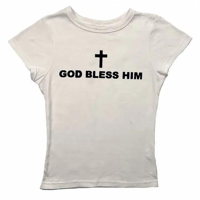 European and American Style T-shirt Summer New Letter Street Trend Short Slim Women's Clothing Wholesale