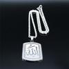 Elegant Arabic Etching Pattern Necklace Islamic Arab Allah Blessing Necklace for Cultural and Fashion Enthusiasts