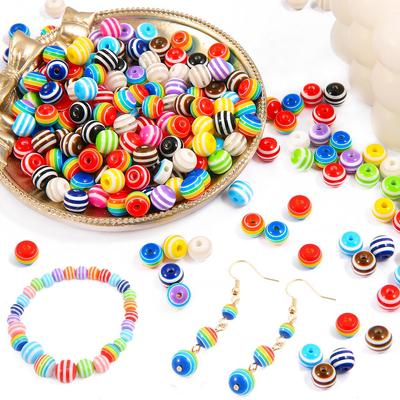 30/50 Stücke Streifen Harz Spacer Perlen Für DIY Schmuck Machen Armband Halskette