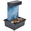 3V USB Marble Water Fountain Ornaments LED Tabletop Fountain with Stones for Home Office Table