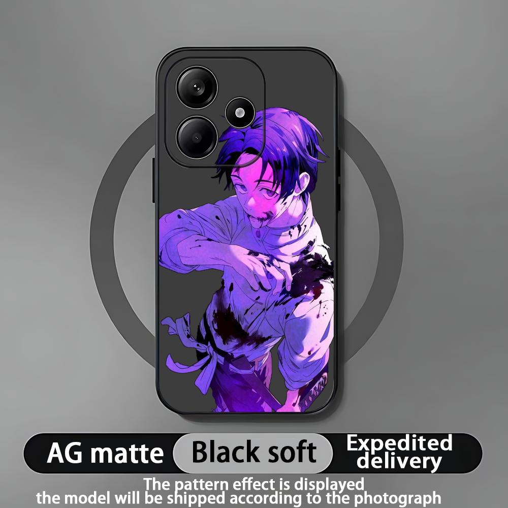 Jujutsu Kaisen Yuta Okkotsu Phone Case For Xiaomi Redmi Note 14 13 12 11 Pro Plus S 5G 4G Soft Black Phone Cover