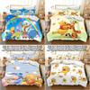 Set Biancheria da Letto per Bambini Winnie the Pooh in Flanella e Colori Vivaci per Decorazione Stanza Bambini
