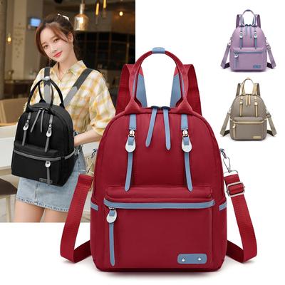 Zaino di piccole dimensioni per viaggi alla moda, Borsa a tracolla doppia, Cartella leggera e versatile