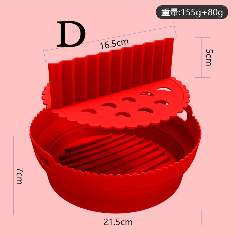 Silicone Air Fryers Oven Baking Tray Pizza Fried Chicken Airfryer Silicone Basket Reusable Airfryer Pan Liner Accessories