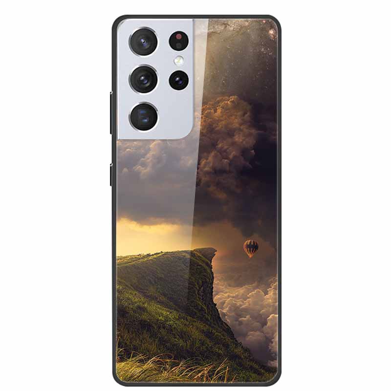 

For Samsung Galaxy S25 Ultra Tempered Glass Case Back Cover Hard Phone Cases for SamsungS25 ULTRA Fundas Fashion Protector Coque -Samsung S25 Ultra