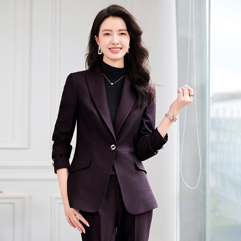 Zihong Spring/Autumn 2024 Women's Suit Set – Elegant, Goddess Style, Casual Workwear