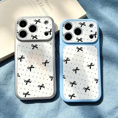 Polka Dot Bow Is Suitable for Apple 17 Protective Case 17pro Niche iPhone17Pro Premium Sense 15 Mobile Phone Case.